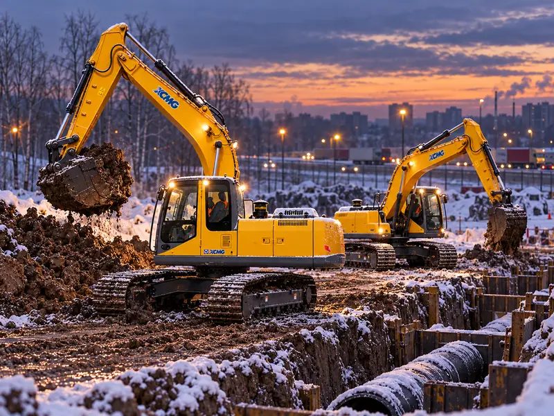 Два экскаватора XCMG XE180DN