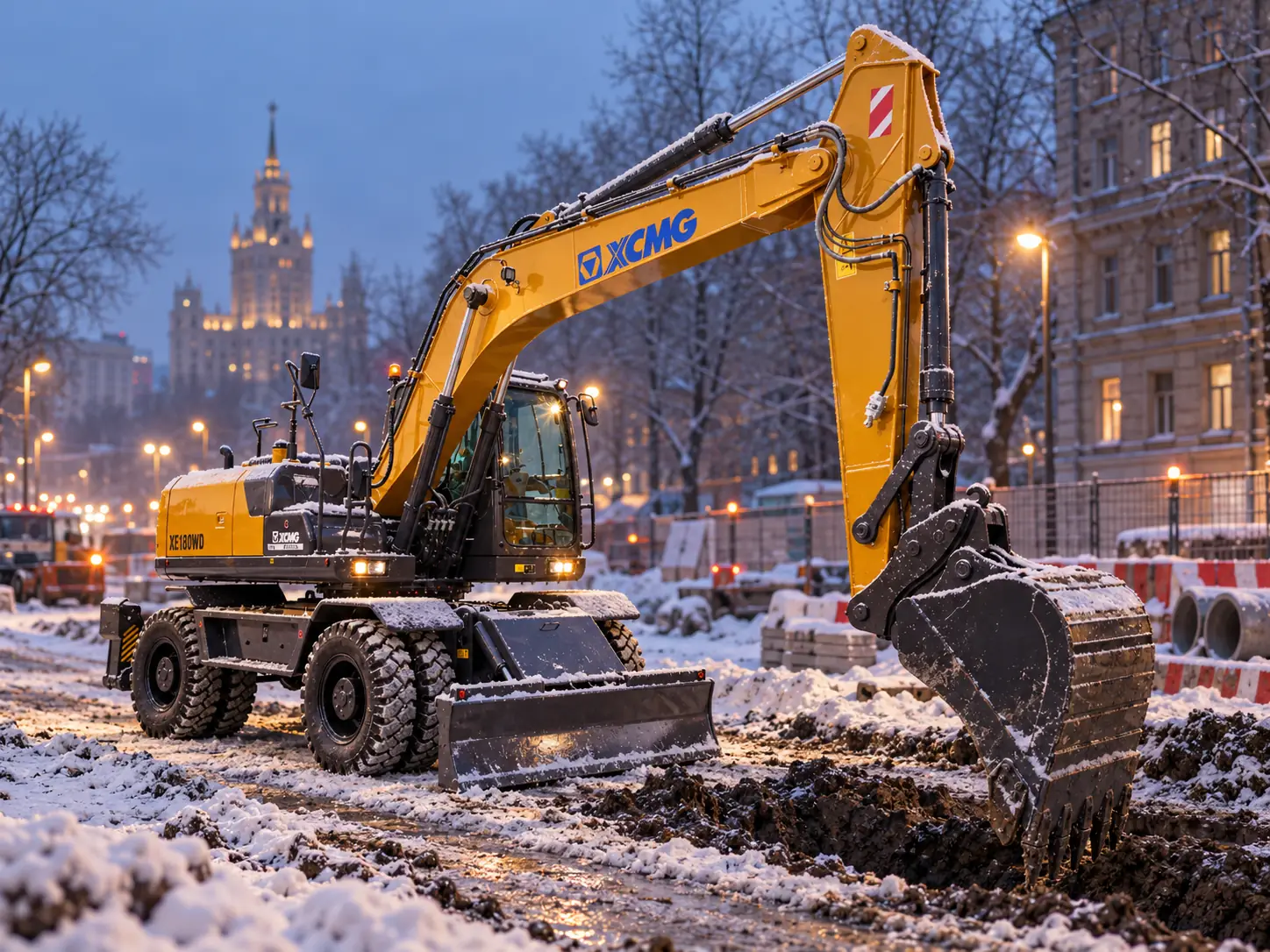 Колёсный экскаватор XCMG XE180WD